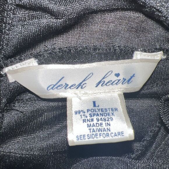 Black Ruffle Gothy Sheer Top Witchy Derek Heart Button High Neck Size L - Picture 3 of 8